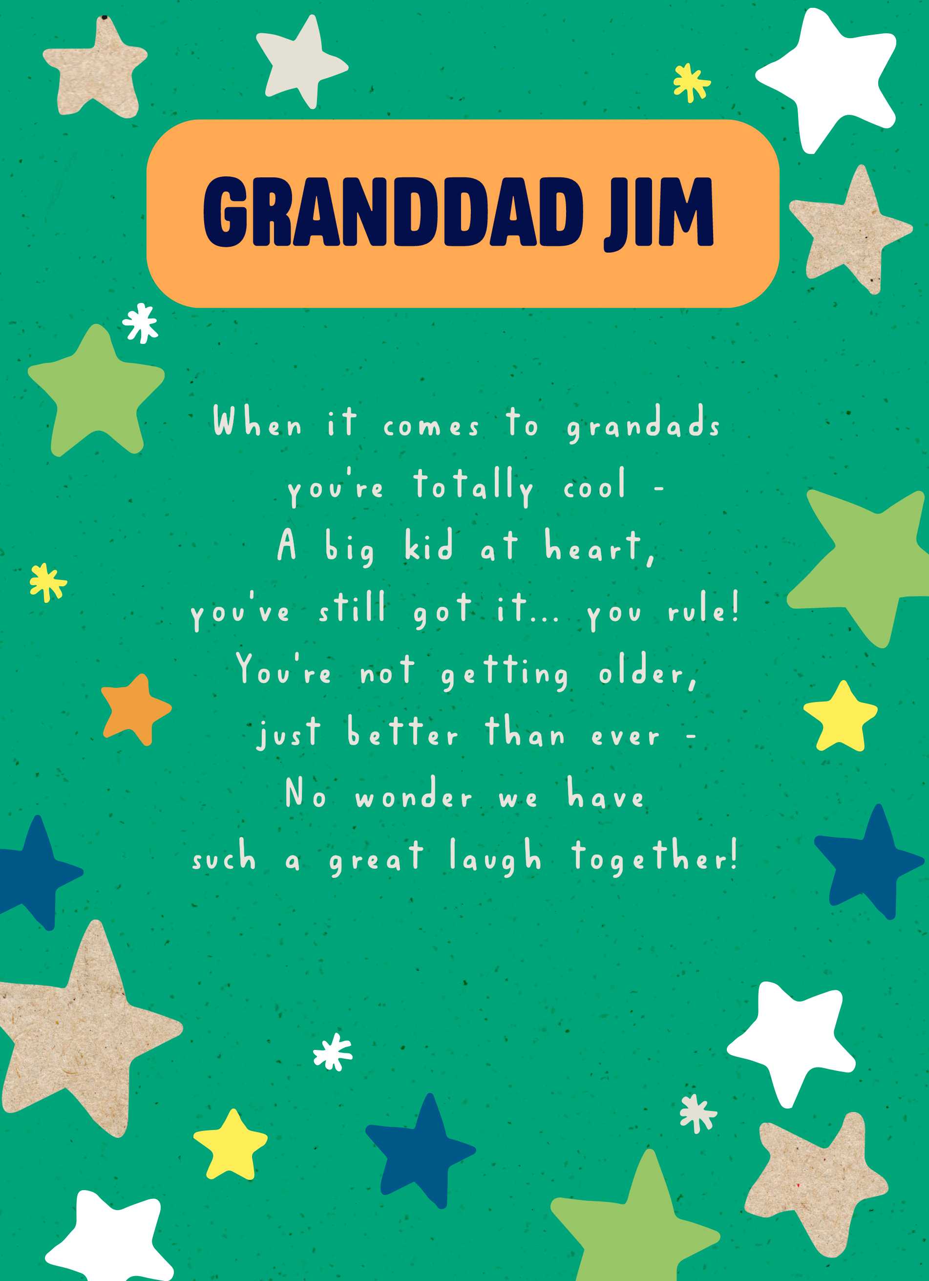 Grandad Best Ever Stars