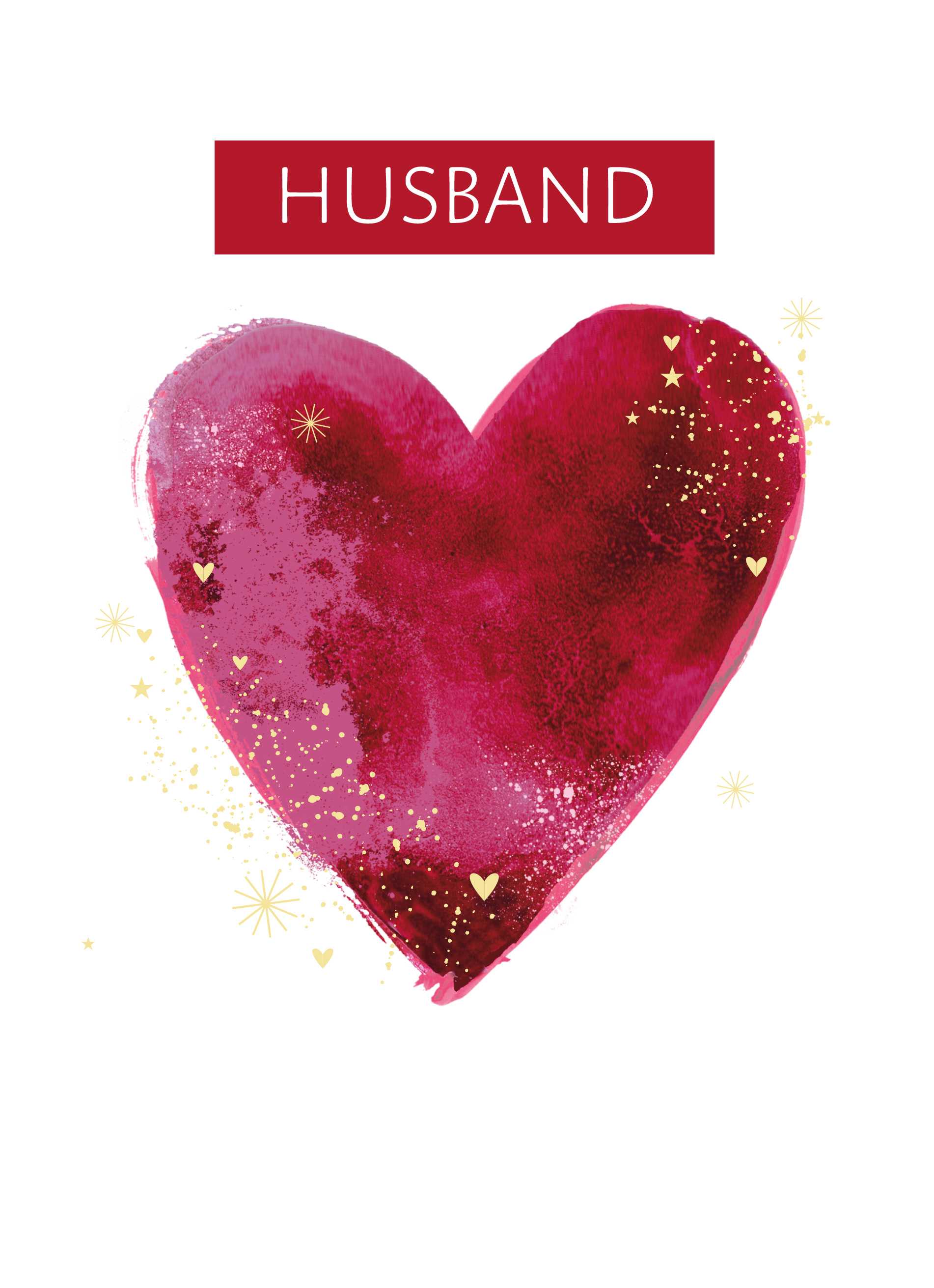 Husband Traditional Love Heart Editable