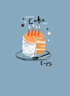 Contemporary Birthday Illustrated Happy Cake Day