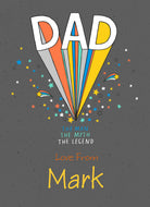 Dad Editable Text Based Contemporary Colourful Design