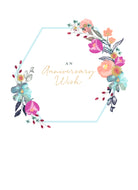 Classic Anniversary Floral Hexagon Wish