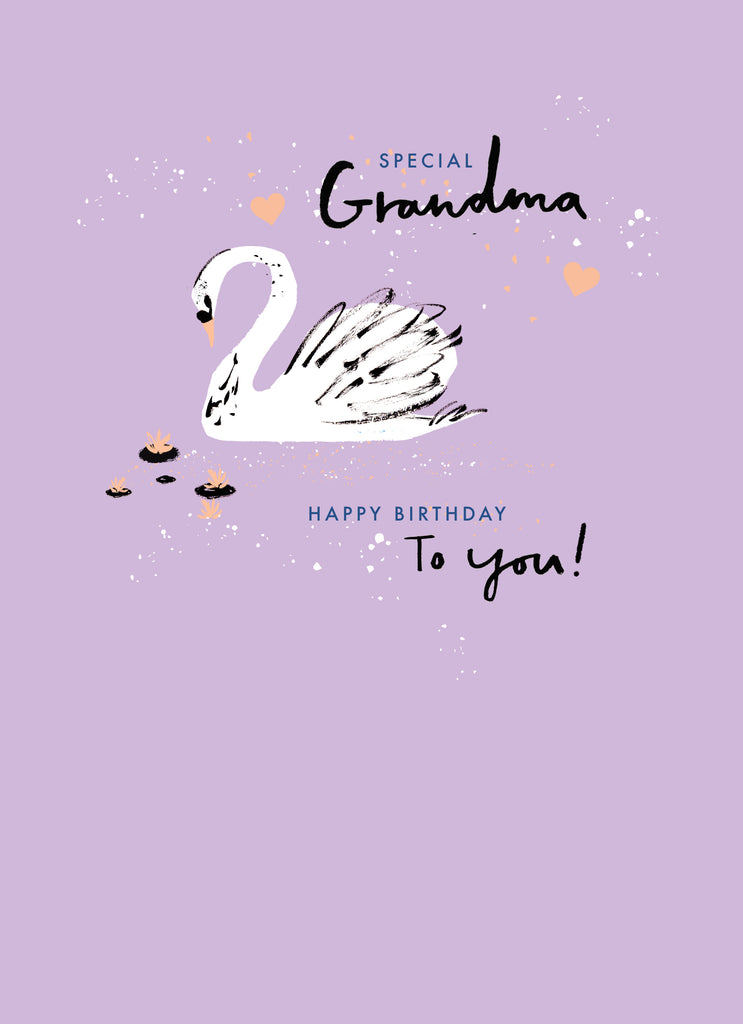 Contemporary Grandma Birthday Illustrated Swan