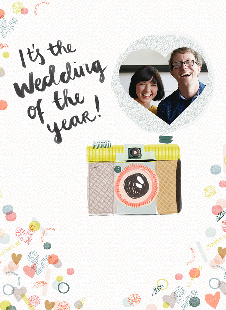 Contemporary Wedding Congrats Photo Upload Camera