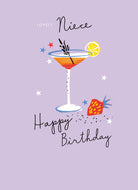 Contemporary Niece Birthday Editable Cocktail