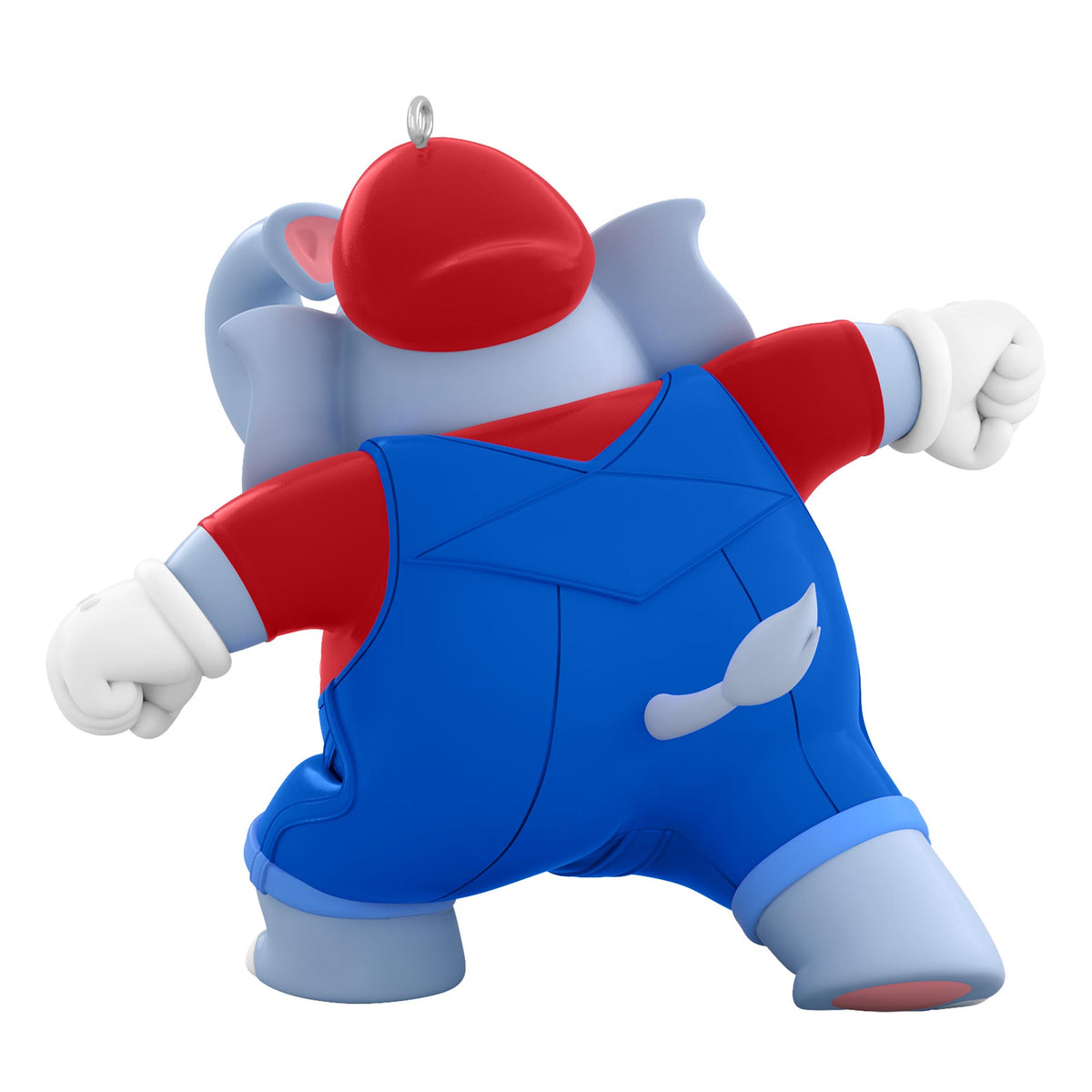Super Mario™, Elephant Mario, 4th in the Powered Up With Mario series — 2025 Hallmark Keepsake Christmas Ornament, angled view showing vibrant colours and details.
