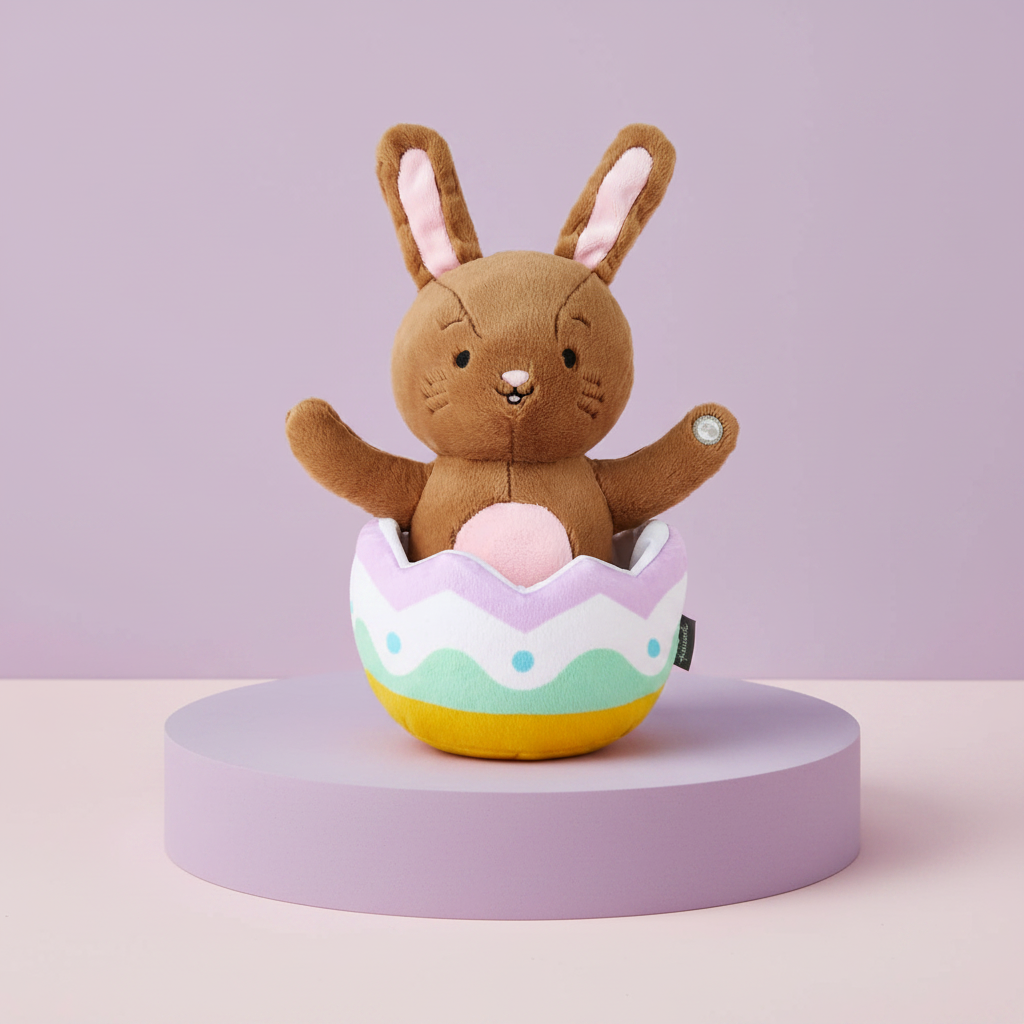 Excited for Eggs Bunny Plush With Sound and Motion