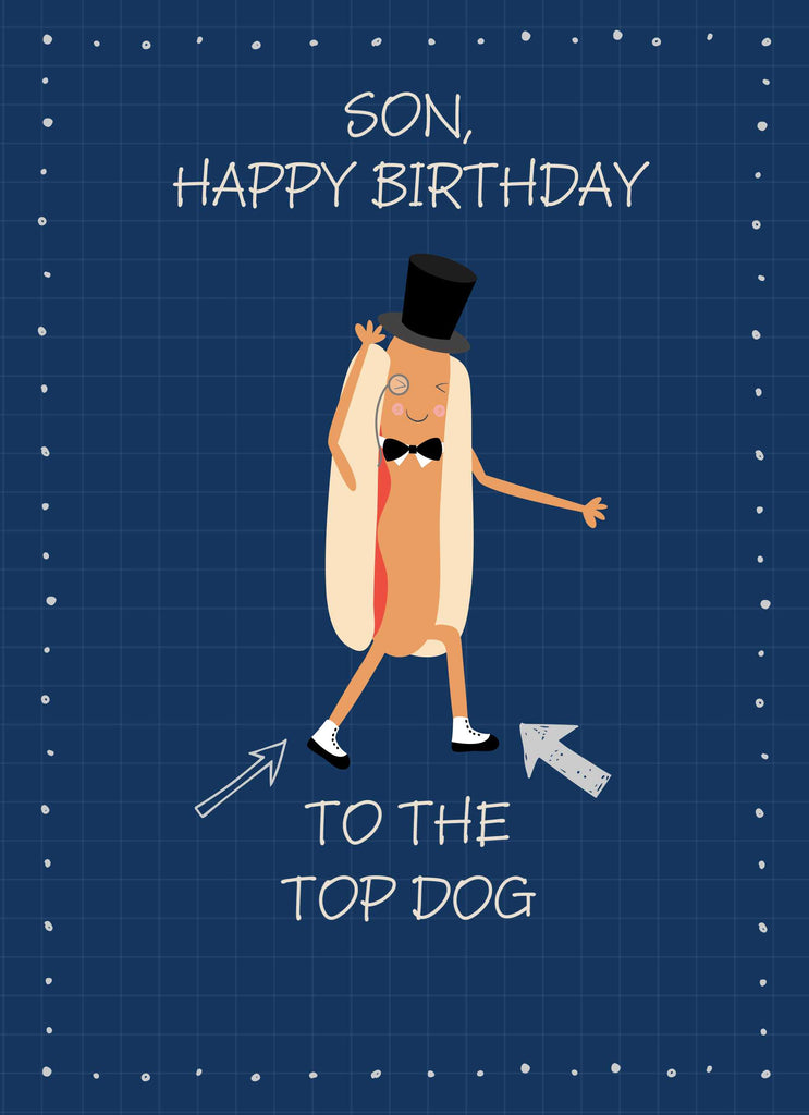 Son Funny Happy Birthday Top Dog