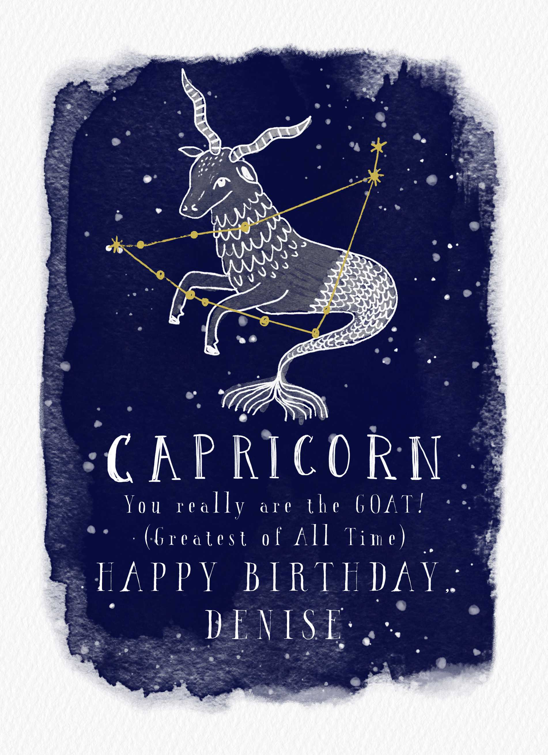 Personalised Capricorn Zodiac Symbol Card Hallmark Australia