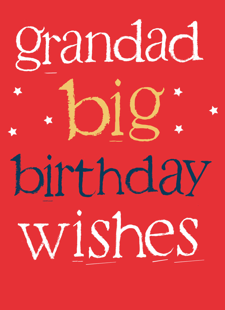 Grandad Big Wishes Birthday