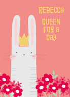 Sister Cute Queen For Day Bunny Rabbit Flowers