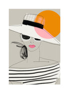 Lady Hat Sunglasses Illustration