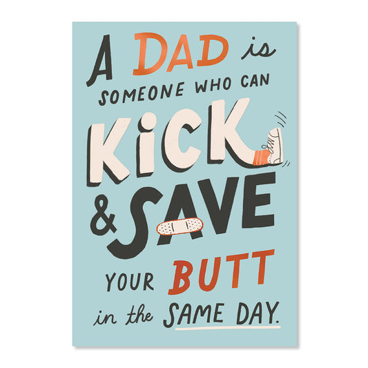 Hallmark Father's Day Card - Kick & Save Your Butt