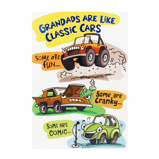 Hallmark Father's Day Card For Grandad - Classic Cars