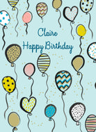 Classic Birthday Editable Illustrated Balloons