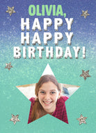 Contemporary Birthday Photo Upload Stars