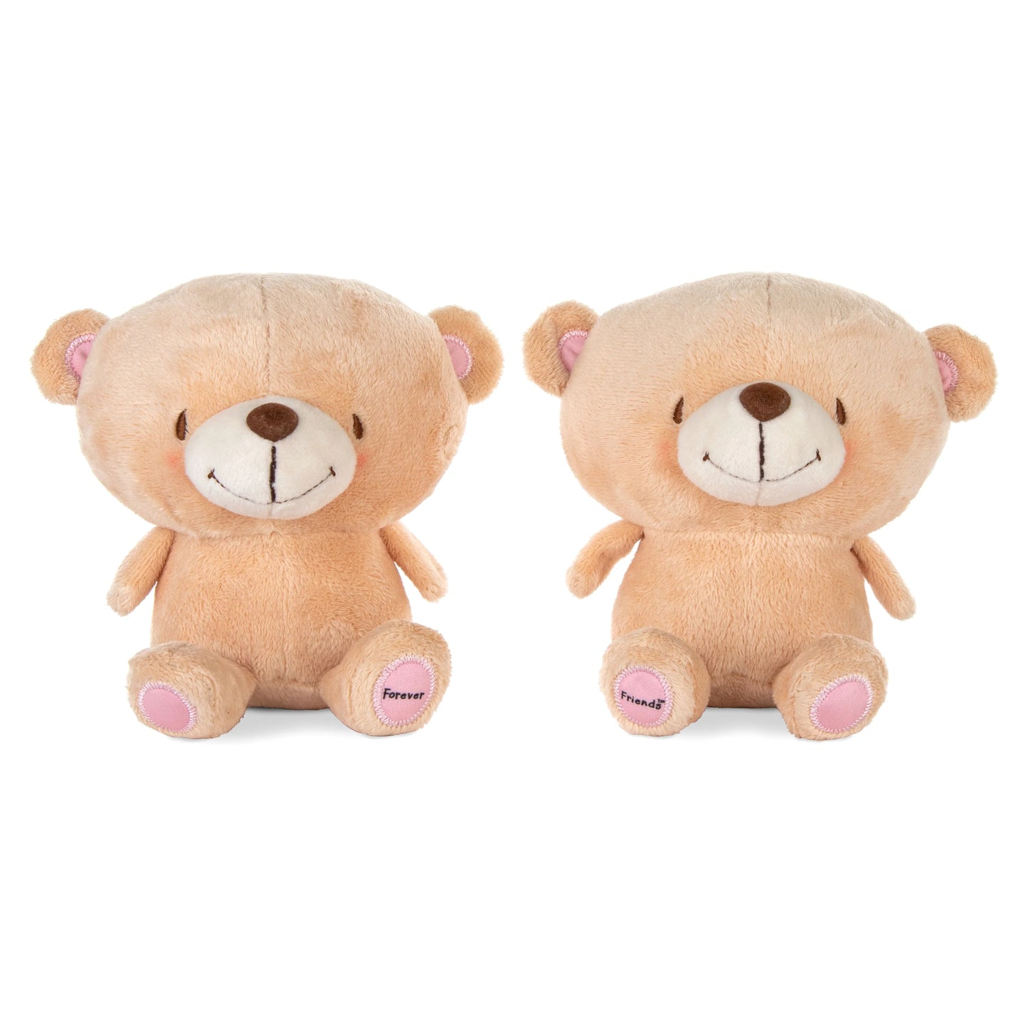 Forever Friends Better Together - Magnetic Plush Pair featuring two soft, adorable teddy bears with embroidered details and smiling faces.