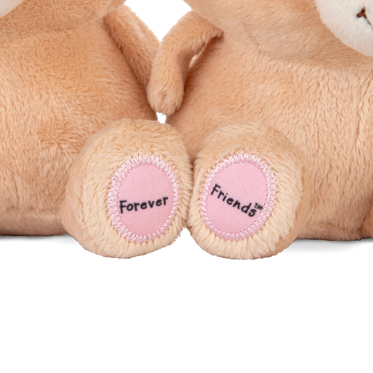 Forever Friends Better Together - Magnetic Plush Pair, close up of paw details showcasing embroidered Forever Friends tags.