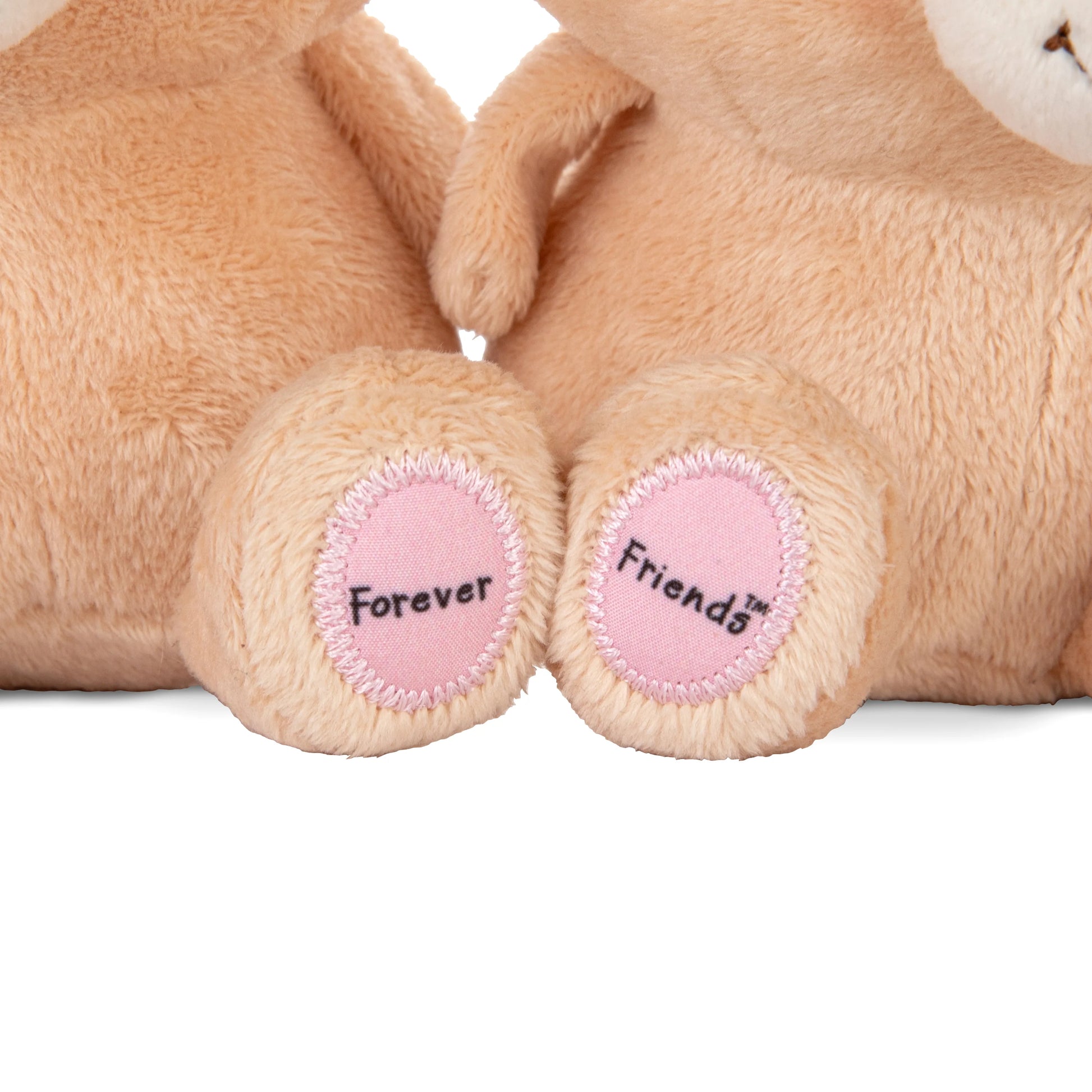 Forever Friends Better Together - Magnetic Plush Pair, close up of paw details showcasing embroidered Forever Friends tags.