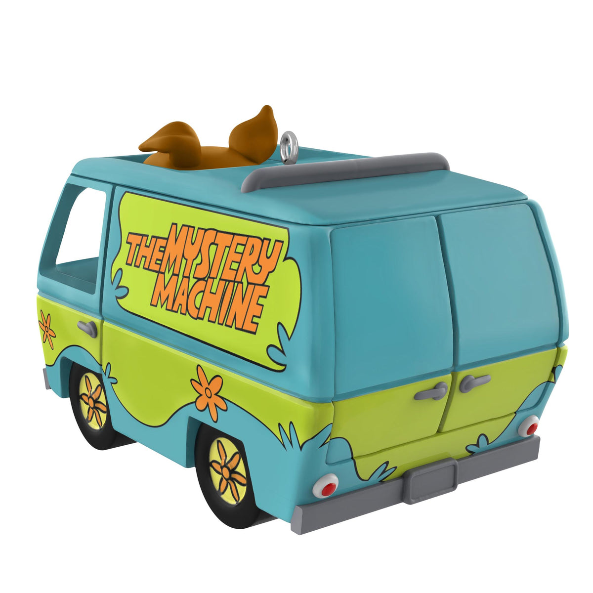Funko Pop!® Scooby-Doo™, Mystery Machine — 2025 Hallmark Keepsake Christmas Ornament, side view with Scooby-Doo on top, vibrant colours and detailed design.