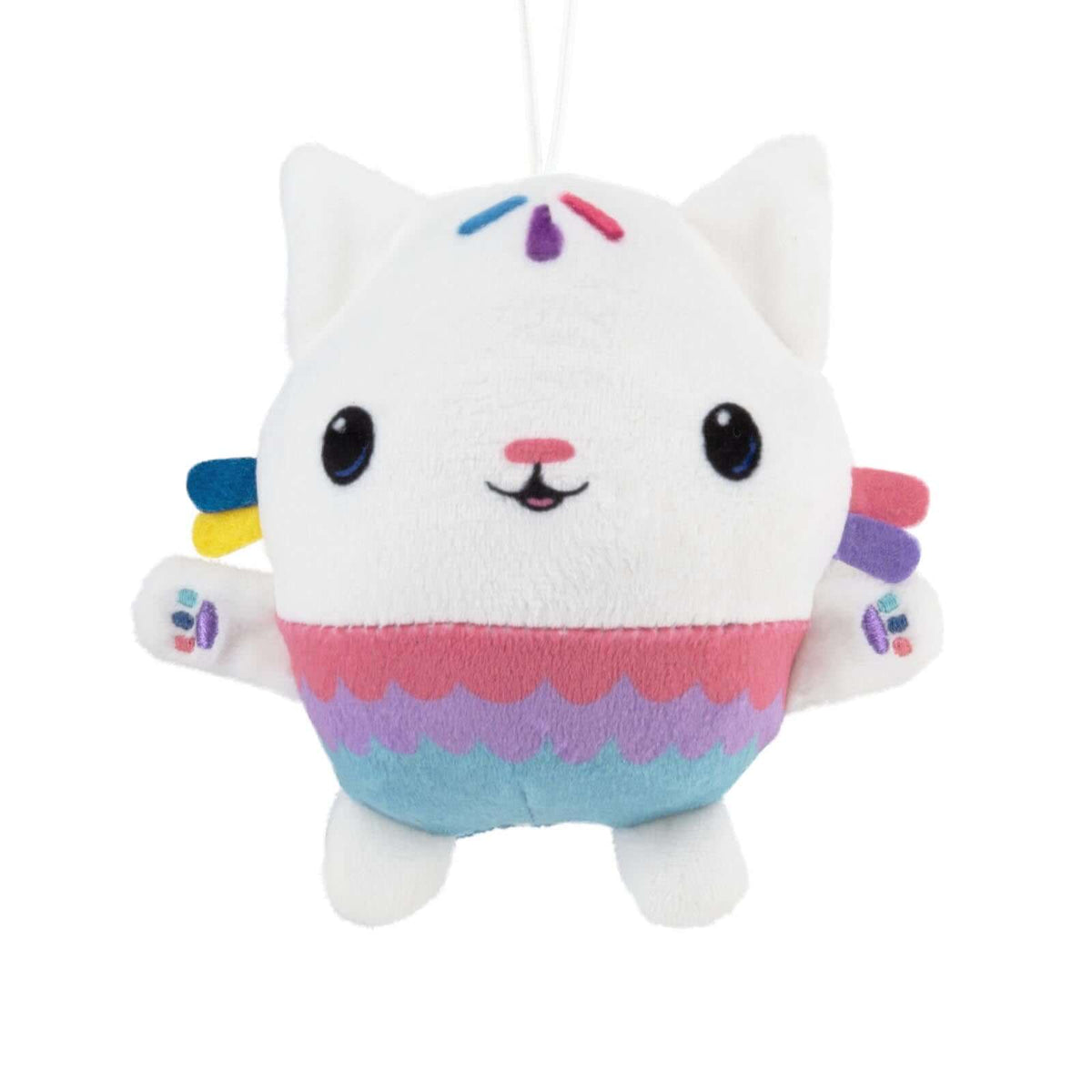 Gabby's Dollhouse Cakey Cat, Fabric - Hallmark Christmas Ornament, colourful plush decoration, featuring happy expression and cute cupcake design.