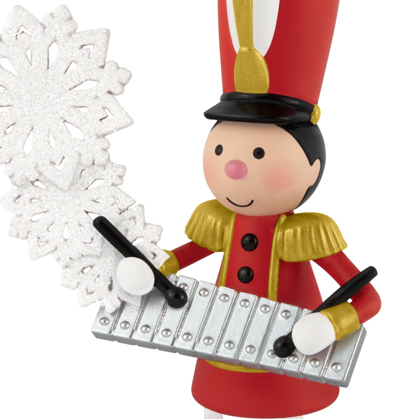 Glimmering Glockenspiel — 2025 Hallmark Keepsake Christmas Ornament featuring a toy soldier playing a glockenspiel with shimmering snowflakes.