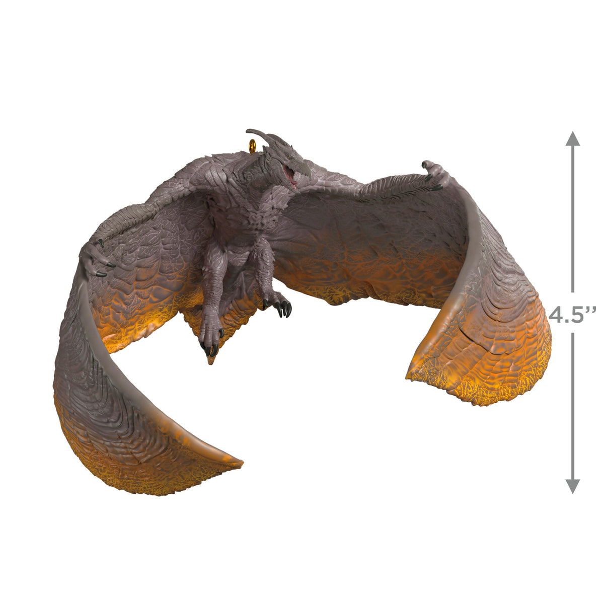 Godzilla: King of the Monsters, Rodan — 2025 Hallmark Keepsake Christmas Ornament, detailed pterosaur design with vibrant glowing wings, 11.4 cm
