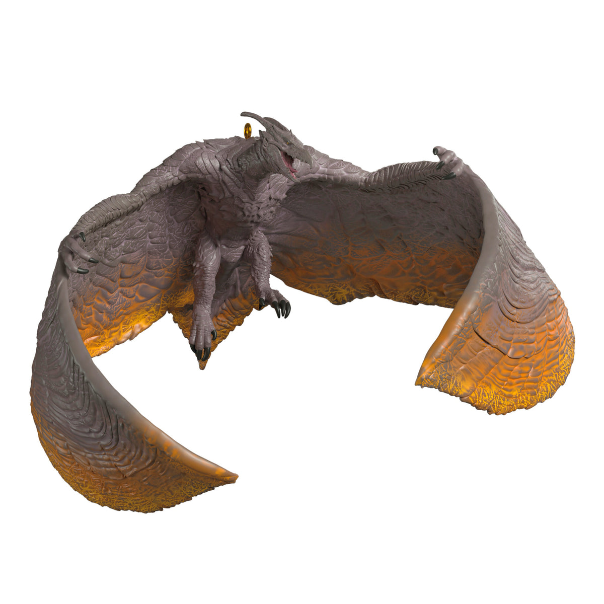 Godzilla: King of the Monsters, Rodan — 2025 Hallmark Keepsake Christmas Ornament in detailed, glowing-hot form with wide wingspan.