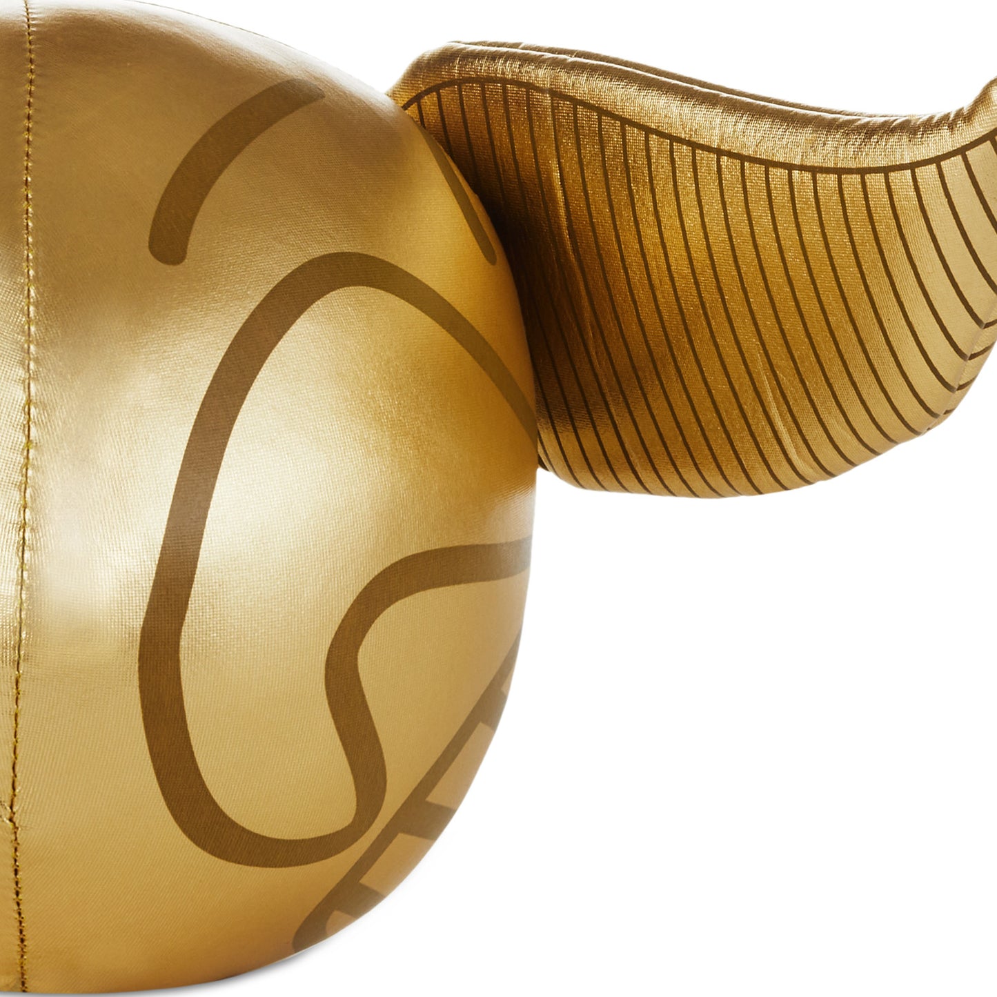 Harry Potter™ Golden Snitch™ Musical Plush With Motion, 8" close-up of detailed gold orb and textured wing