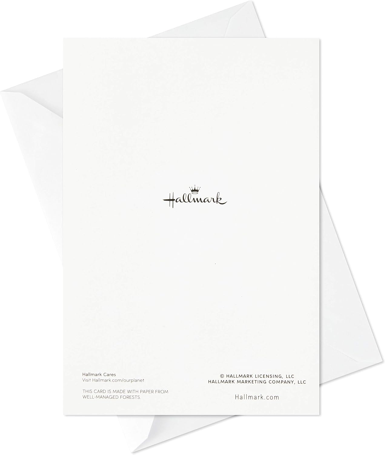Hallmark All Occasion Cards Assortment Birthday, Congratulations, Blank Cards with envelope, white with embossed logo, flat lay