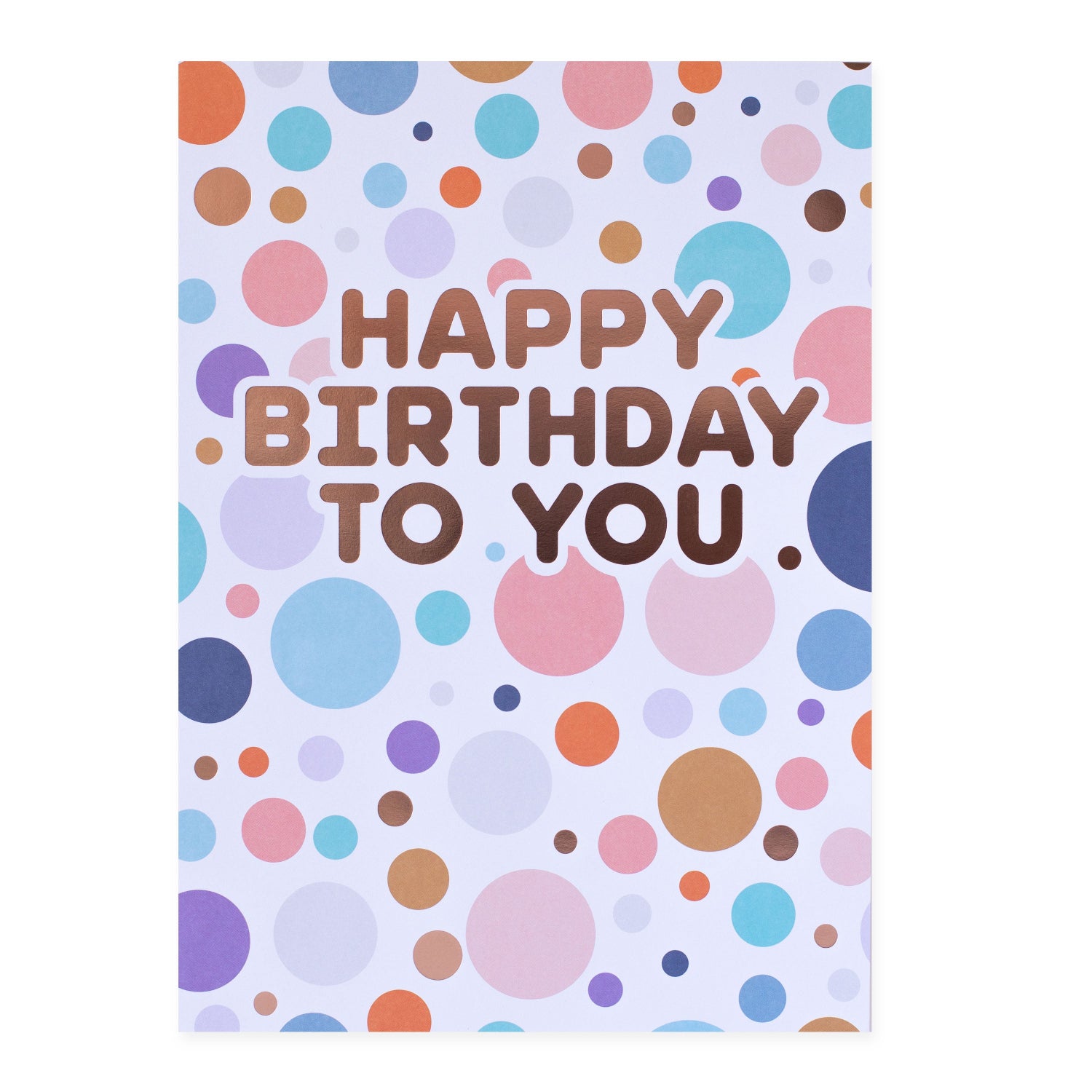 Hallmark Colossal Birthday Greeting Card - Colourful Spots featuring pastel spots and the message 'Happy Birthday to You'