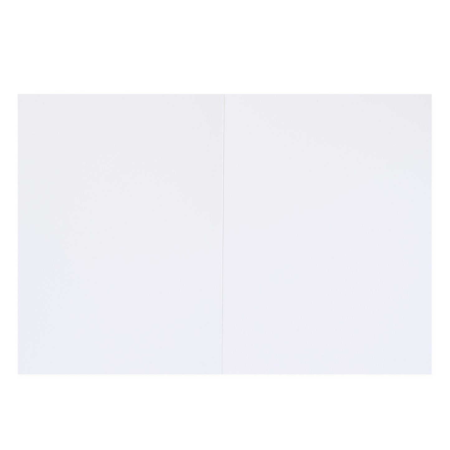 Hallmark Colossal Retirement Greeting Card - From All Of Us, opened flat view, featuring blank interior ready for personal messages.