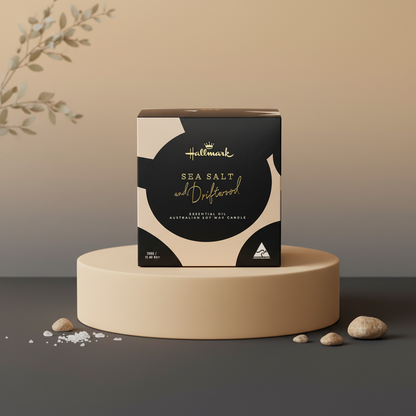 Hallmark Essential Oil Australian Soy Wax Candle - Sea Salt & Driftwood