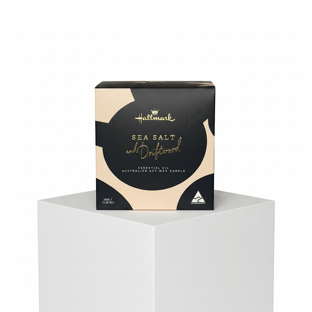 Hallmark Essential Oil Australian Soy Wax Candle - Sea Salt & Driftwood