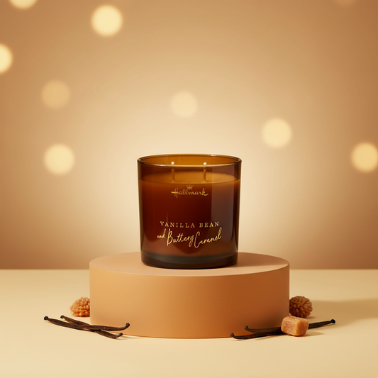 Hallmark Essential Oil Australian Soy Wax Candle - Vanilla Bean & Buttery Caramel