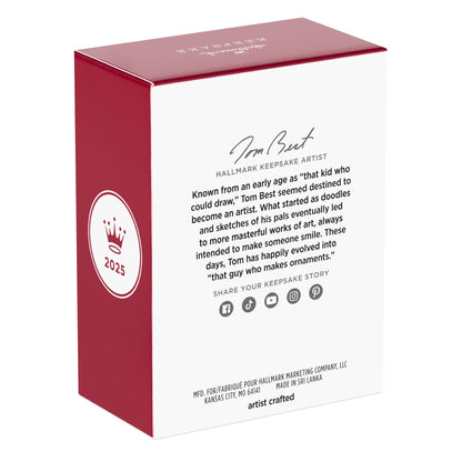 Beer Stein — 2025 Hallmark Keepsake Christmas Ornament, artist crafted box design with red and white packaging details.