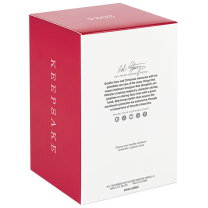 The Perfect Gift — Hallmark Keepsake Christmas Ornament box with red and white design displaying product details and 2024 date, angled view.