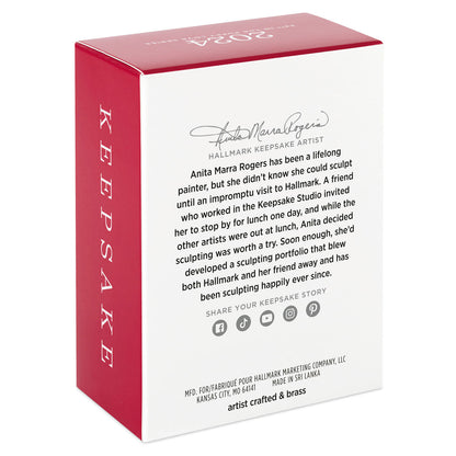 Puppy Love Poodle — Hallmark Keepsake Christmas Ornament box showing artist details and biography, featuring red and white design.