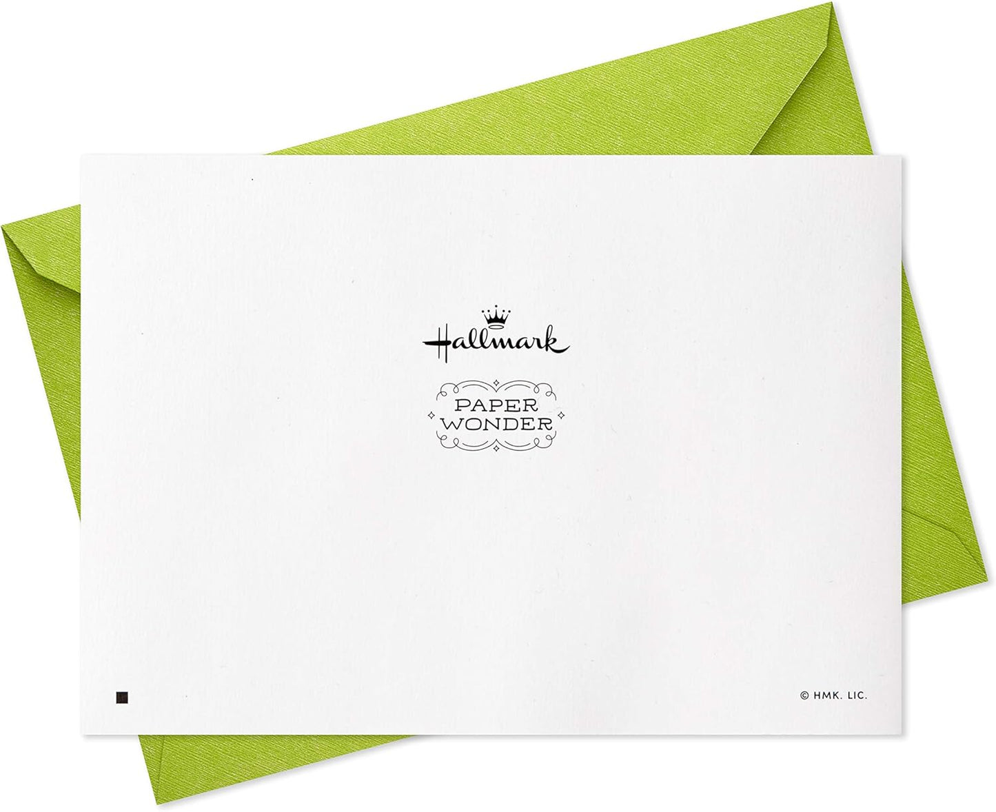 Hallmark Paper Wonder Displayable Pop Up Birthday Card (Classic Car) with vibrant green envelope and logo detail.
