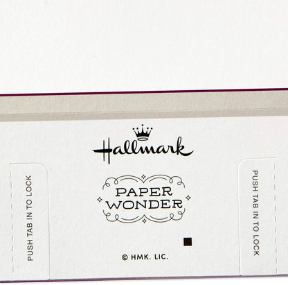 Hallmark Paper Wonder Displayable Pop Up Birthday Card or Mother's Day Card (Succulents), 5 x 7.2 inches, back detail with locking tabs