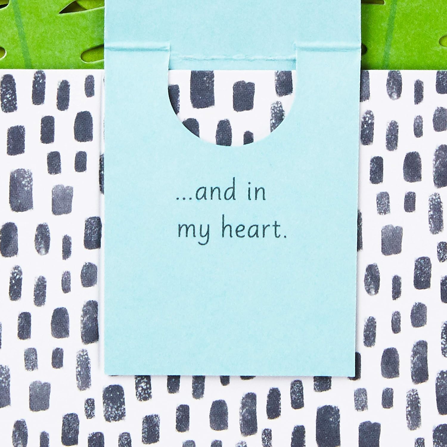 Hallmark Paper Wonder Pop Up Card for Birthday, Thinking of You, Congrats, Get Well, or Any Occasion (Potted Fern) detail of attached mini card message.