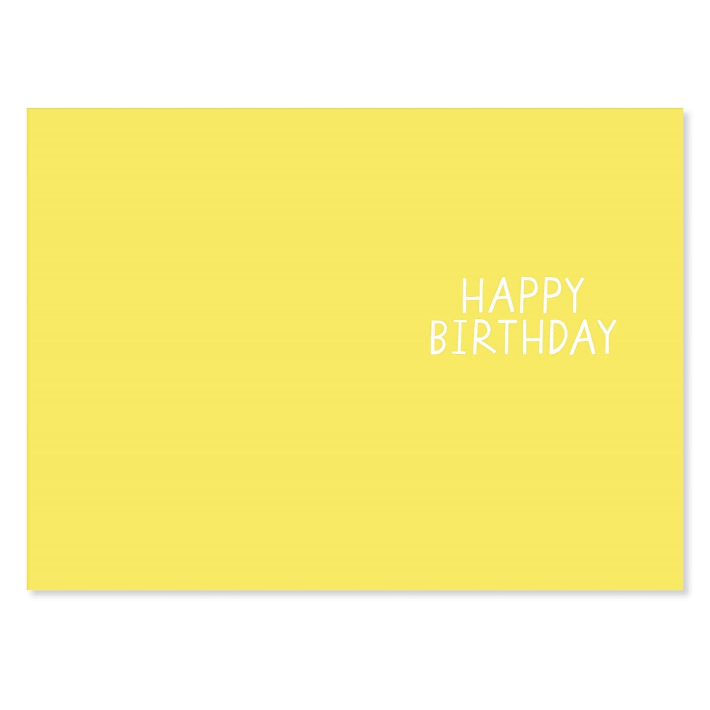 Connections from Hallmark 40th Birthday Card - 40 TODAY! with a bright yellow background and white lettering reading 'HAPPY BIRTHDAY'.