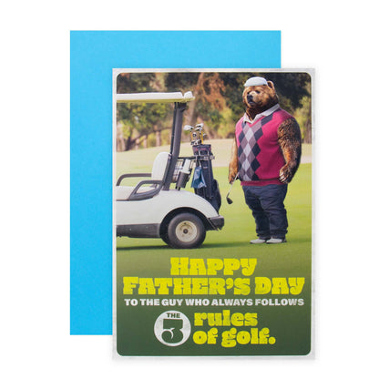 Hallmark Father's Day Card - 3 Rules of Golf
