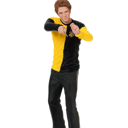Harry Potter™ Cedric Diggory — 2025 Hallmark Keepsake Christmas Ornament, Hufflepuff team colours, dynamic pose, front view.