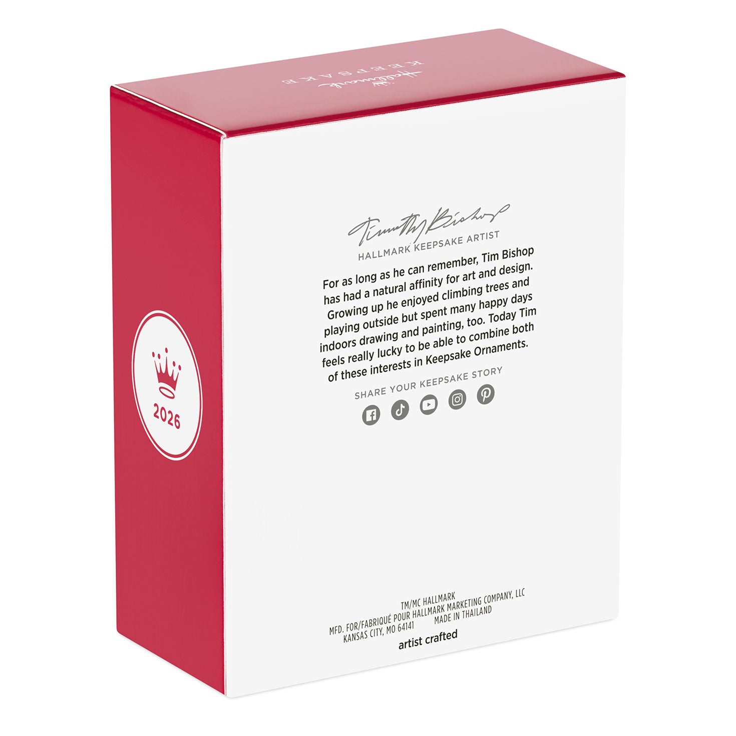Harry Potter and the Chamber of Secrets™ Defeating the Basilisk — 2026 Hallmark Keepsake Christmas Ornament box back view with artist information.