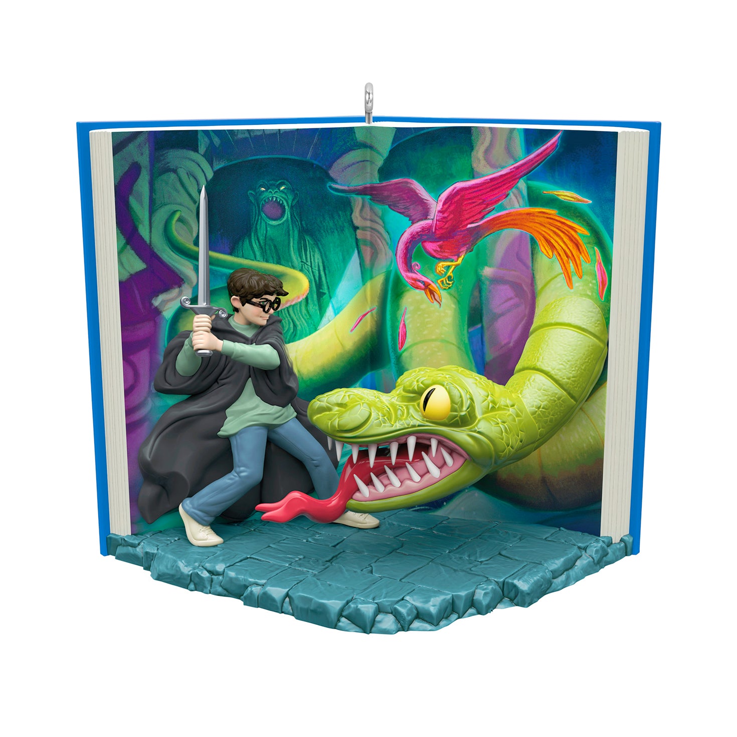 Harry Potter and the Chamber of Secrets™ Defeating the Basilisk — 2026 Hallmark Keepsake Christmas Ornament, detailed design depicting Harry battling the Basilisk with Fawkes.