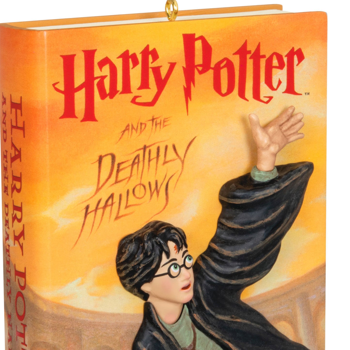 Harry Potter and the Deathly Hallows™ — Hallmark Keepsake Christmas Ornament, featuring Harry Potter in a dynamic pose against book cover art.