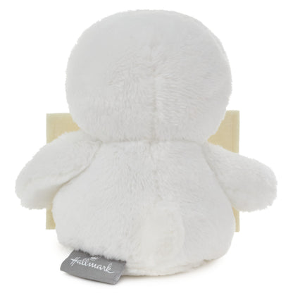 Harry Potter™ Hedwig™ plush gift card holder, 5", fluffy snowy owl back view with envelope, Hallmark Australia