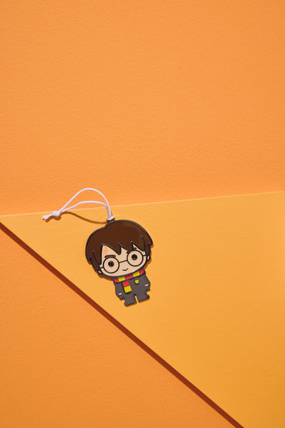 Harry Potter™ Moving Metal Hallmark Ornament, colourful character design, playful pose against orange backdrop