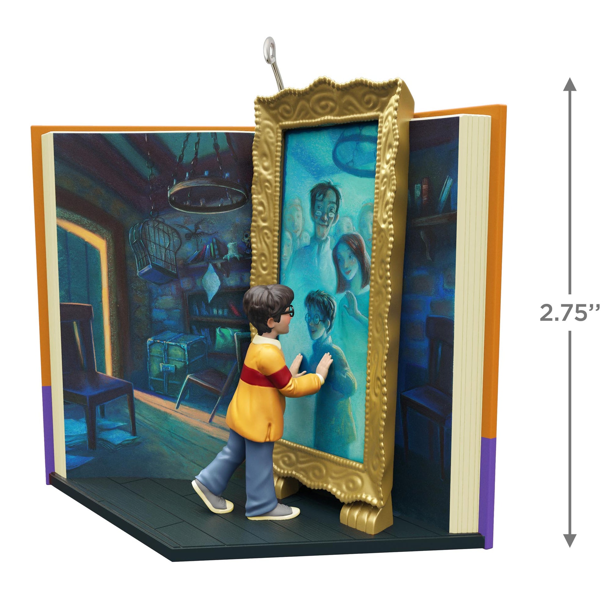 Harry Potter and the Sorcerer's Stone™, Mirror of Erised™ — 2025 Hallmark Keepsake Christmas Ornament, dimensional design showing Harry and the enchanted mirror, 7cm tall.