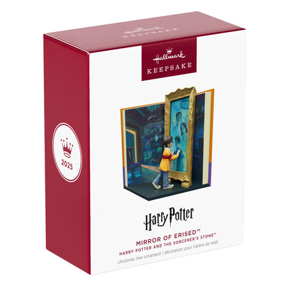 Harry Potter and the Sorcerer's Stone™, Mirror of Erised™ — 2025 Hallmark Keepsake Christmas Ornament packaging featuring detailed box design.
